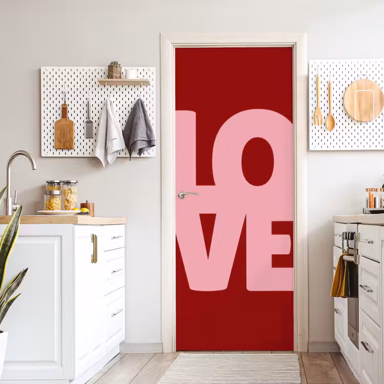 Deursticker - Love - Rood - Blokletters — 7