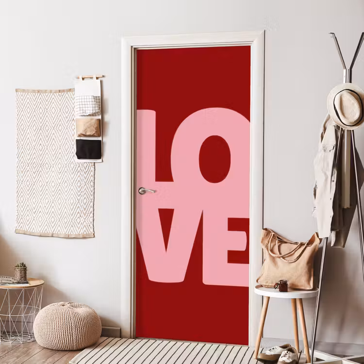 Deursticker - Love - Rood - Blokletters — 8