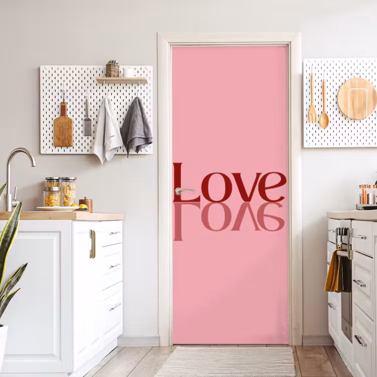 Deursticker - Love - Roze - Spiegeling — 7