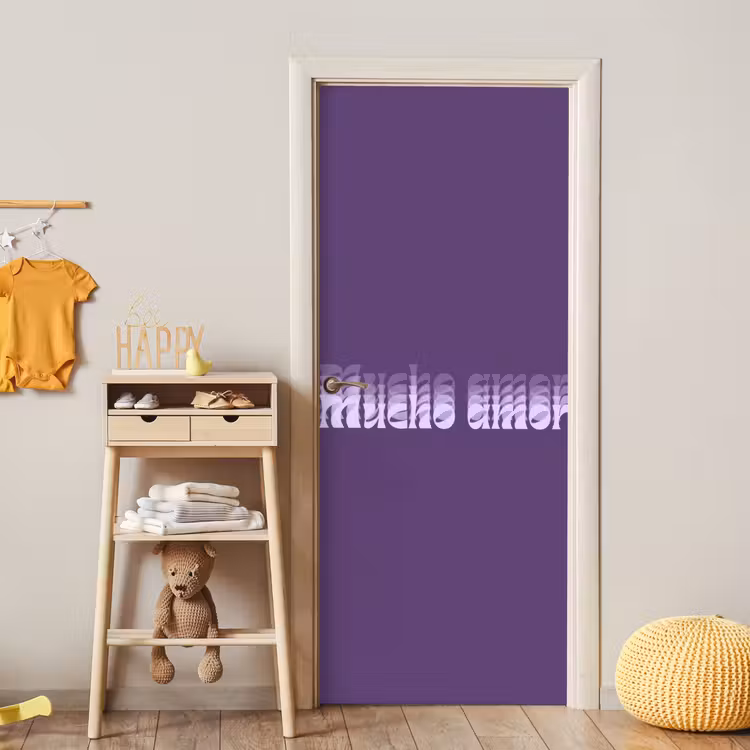 Deursticker - Mucho amor - Paars - Grafisch — 6