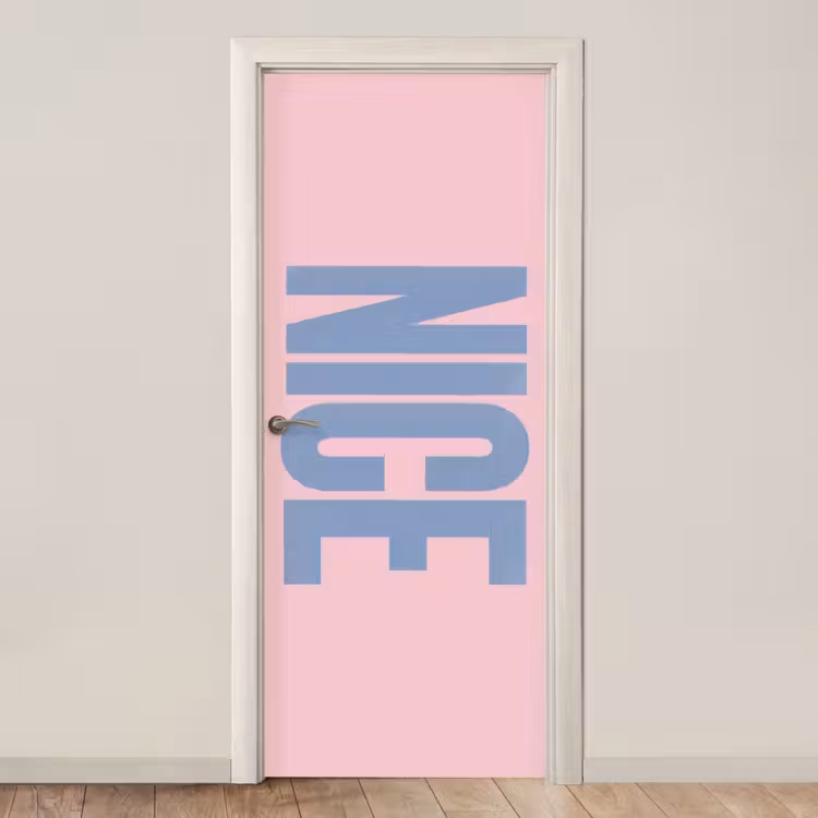 Deursticker - Nice - Paars - Roze — 1