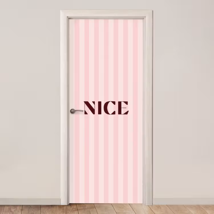 Deursticker - Nice - Strepen - Roze — 1