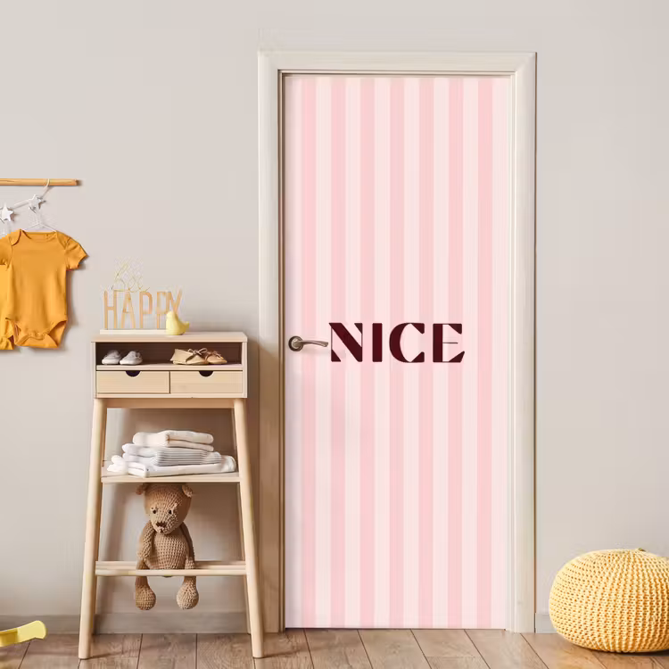 Deursticker - Nice - Strepen - Roze — 6