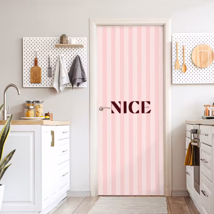 Deursticker - Nice - Strepen - Roze — 7
