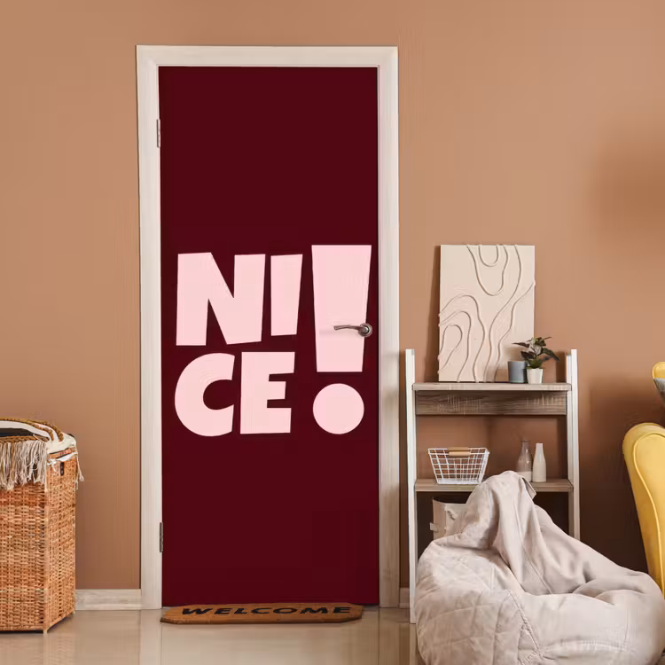 Deursticker - Nice - Uitroepteken - Rood — 2