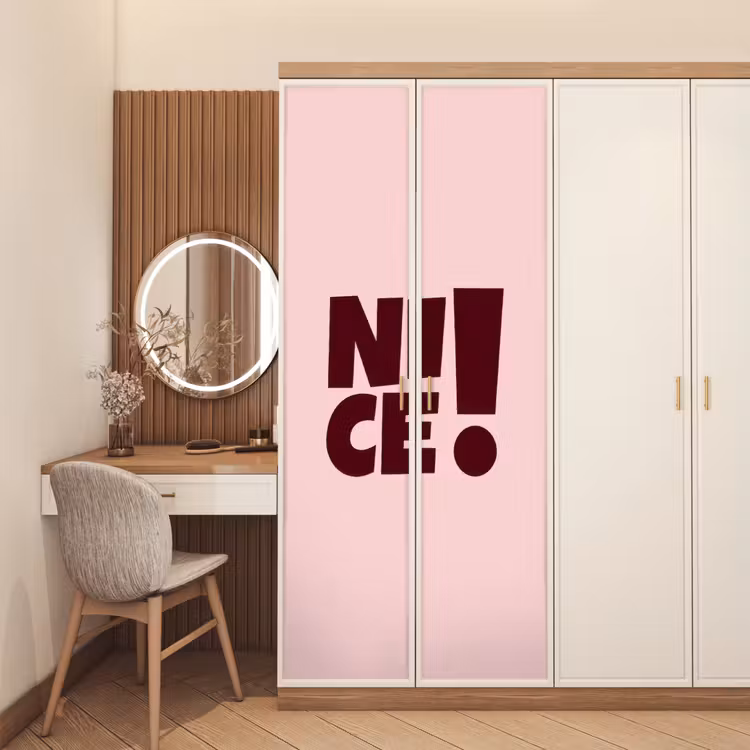 Deursticker - Nice - Uitroepteken - Roze — 5