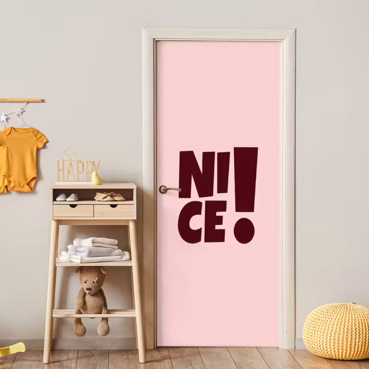 Deursticker - Nice - Uitroepteken - Roze — 6