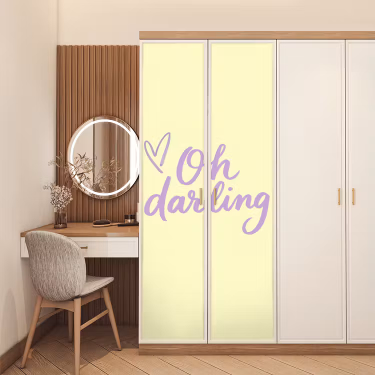 Deursticker - Oh darling - Geel - Hart — 5