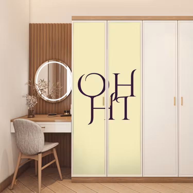 Deursticker - Oh hi - Geel - Monogram — 5