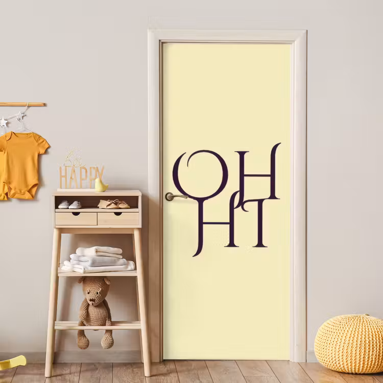Deursticker - Oh hi - Geel - Monogram — 6
