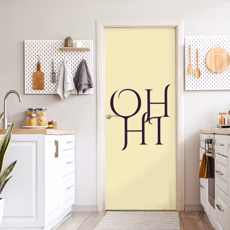 Deursticker - Oh hi - Geel - Monogram — 7