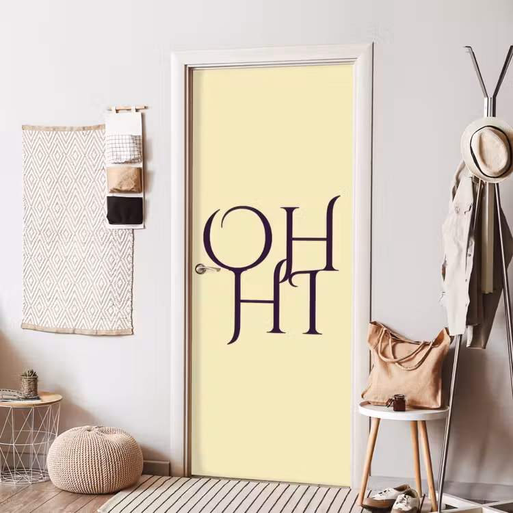Deursticker - Oh hi - Geel - Monogram — 8