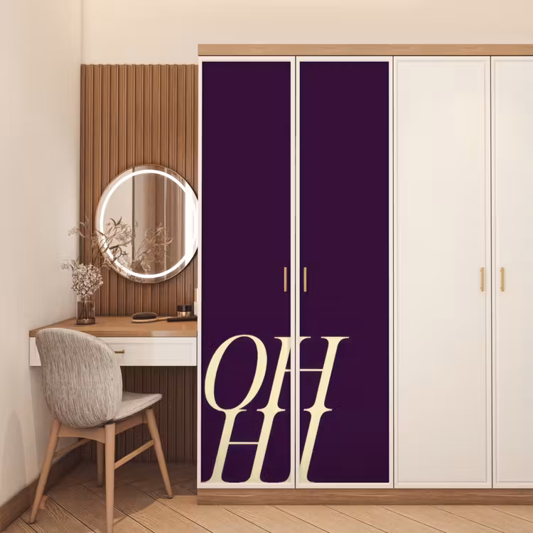 Deursticker - Oh hi - Paars - Cursief — 5