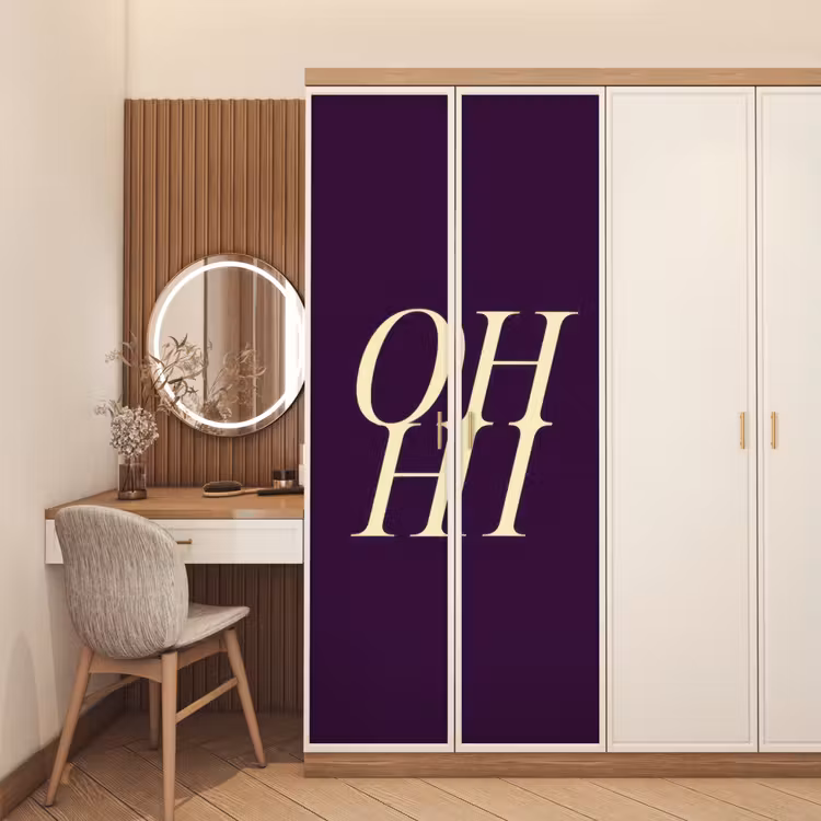 Deursticker - Oh hi - Paars - Minimalistisch — 5