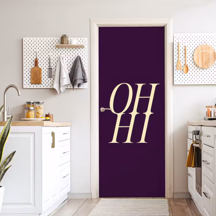 Deursticker - Oh hi - Paars - Minimalistisch — 7