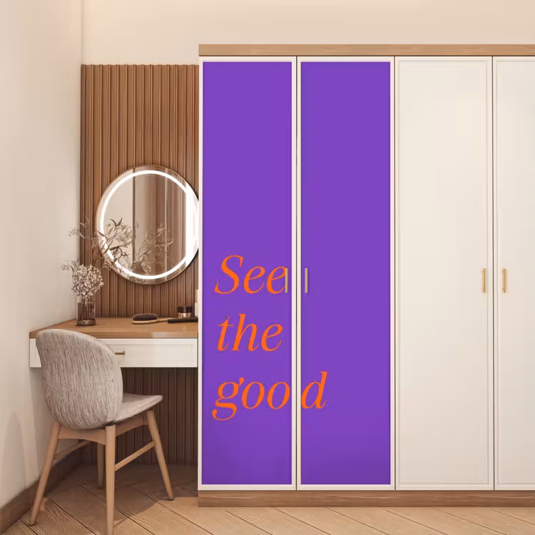 Deursticker - See the good - Oranje - Paars — 5