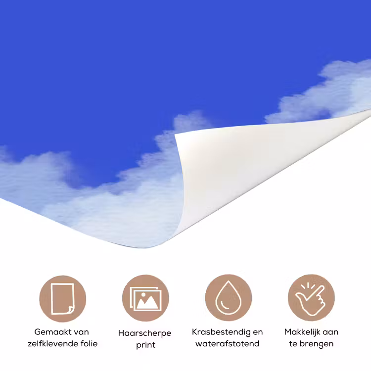 Deursticker - Sky is not the limit - Blauwe lucht - Wolken — 3