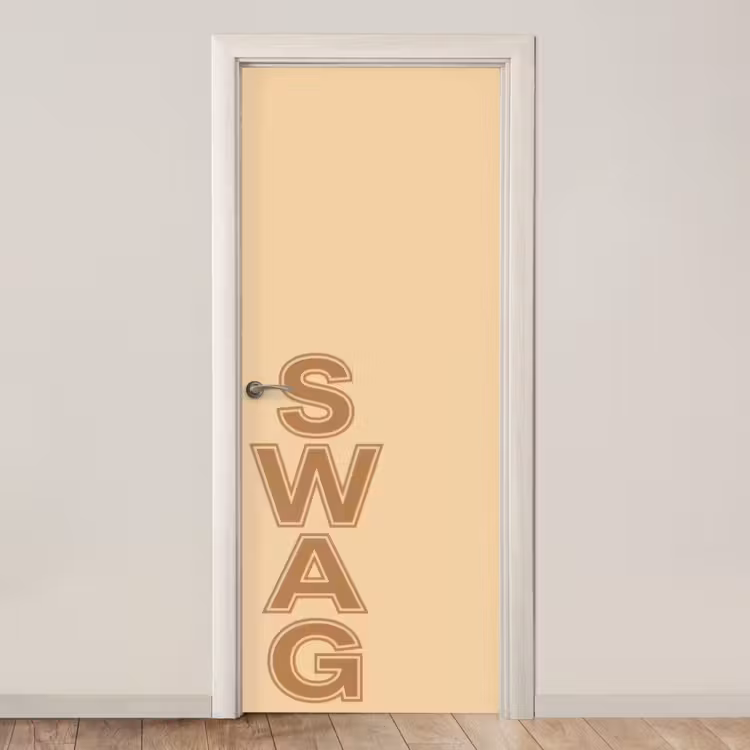 Deursticker - Swag - Bruin - Beige — 1