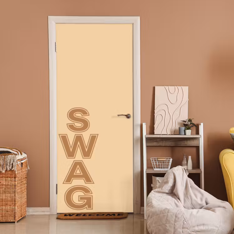 Deursticker - Swag - Bruin - Beige — 2