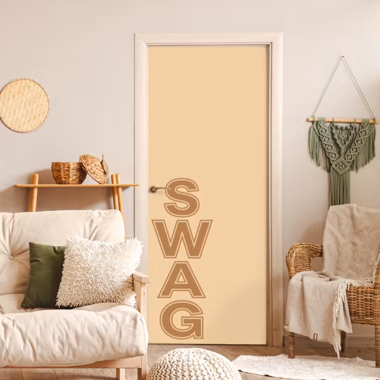 Deursticker - Swag - Bruin - Beige — 4
