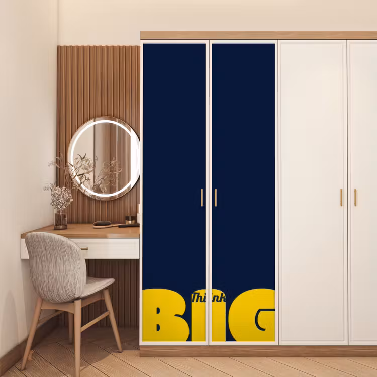 Deursticker - Think big - Blauw - Geel — 5