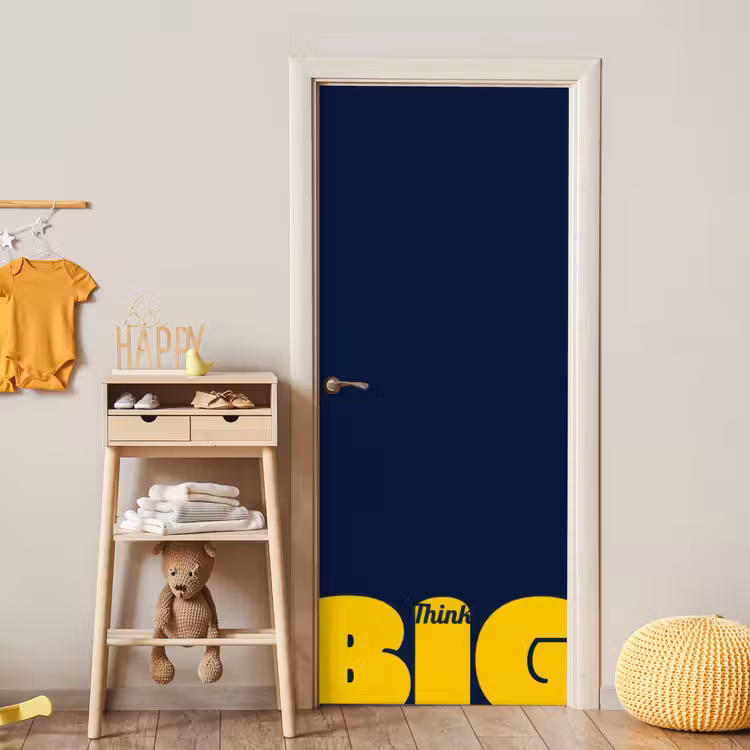 Deursticker - Think big - Blauw - Geel — 6