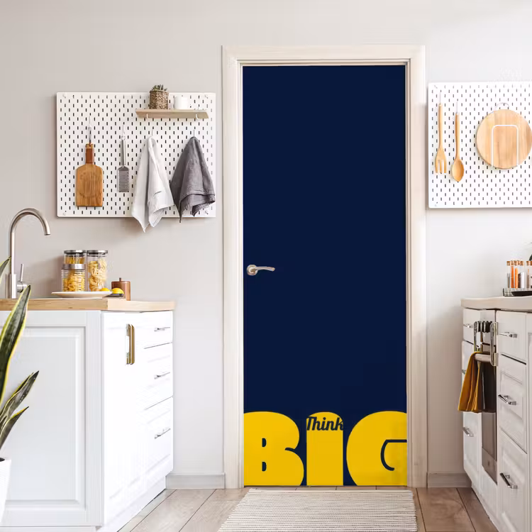 Deursticker - Think big - Blauw - Geel — 7