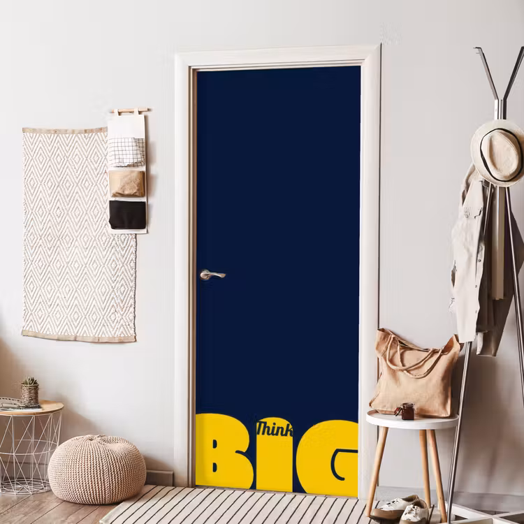 Deursticker - Think big - Blauw - Geel — 8