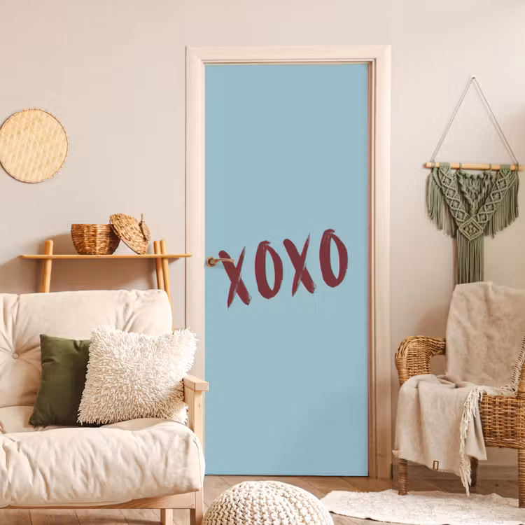 Deursticker - XOXO - Blauw - Rood — 4