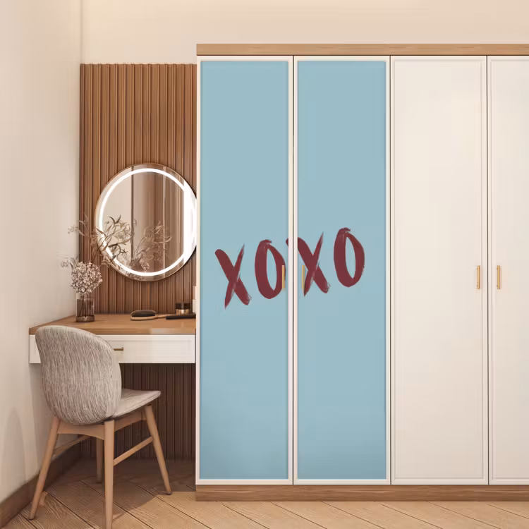 Deursticker - XOXO - Blauw - Rood — 5