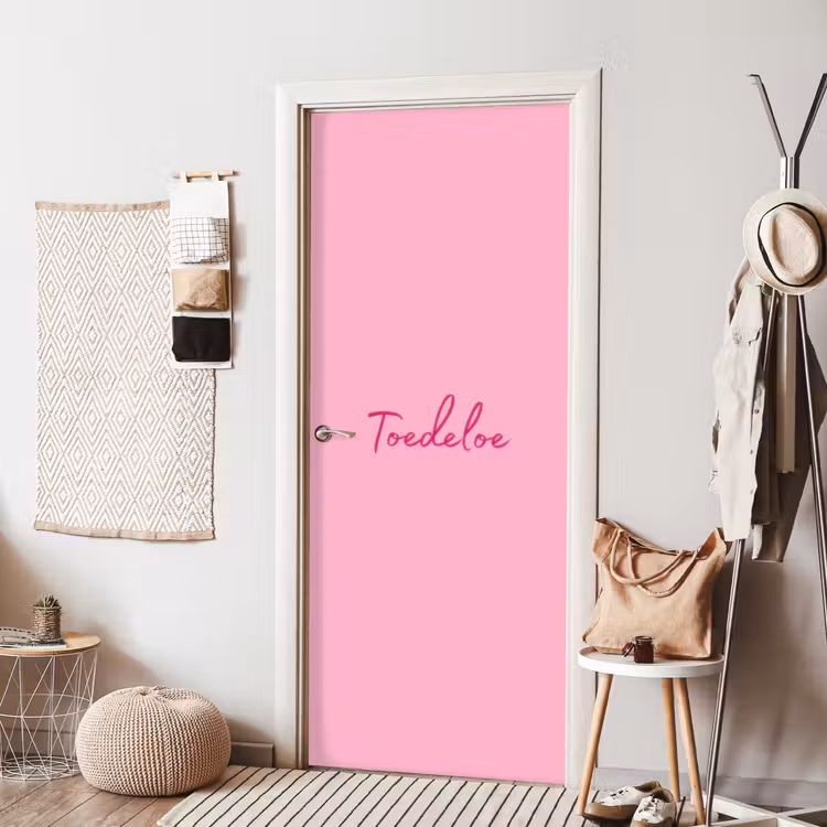 Deursticker - Toedeloe - Roze - Minimalistisch — 8