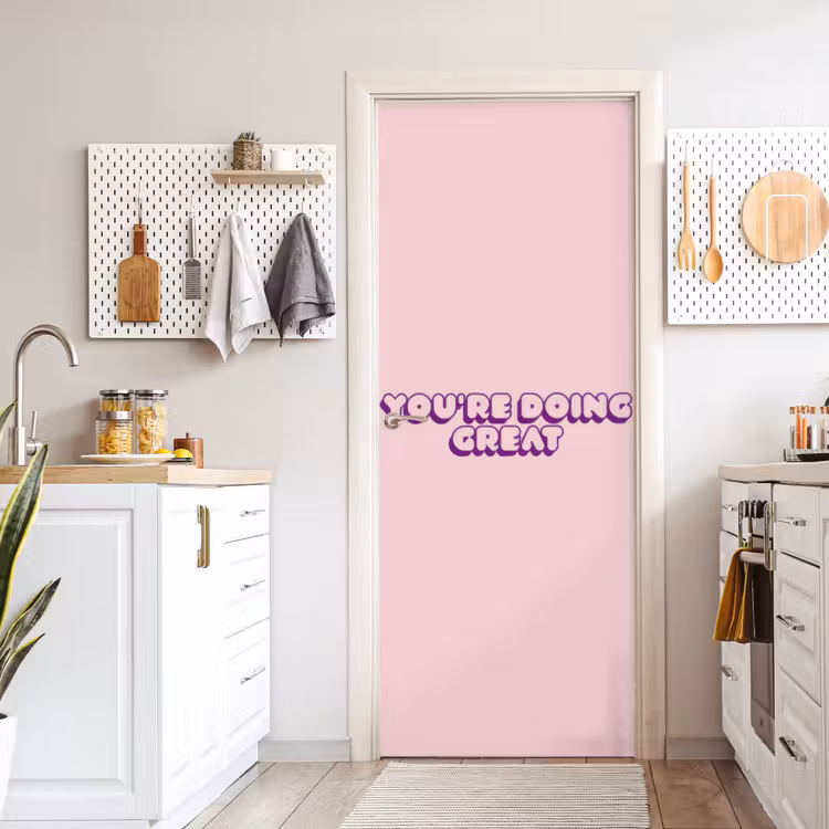 Deursticker - You're doing great - roze - 3D — 7