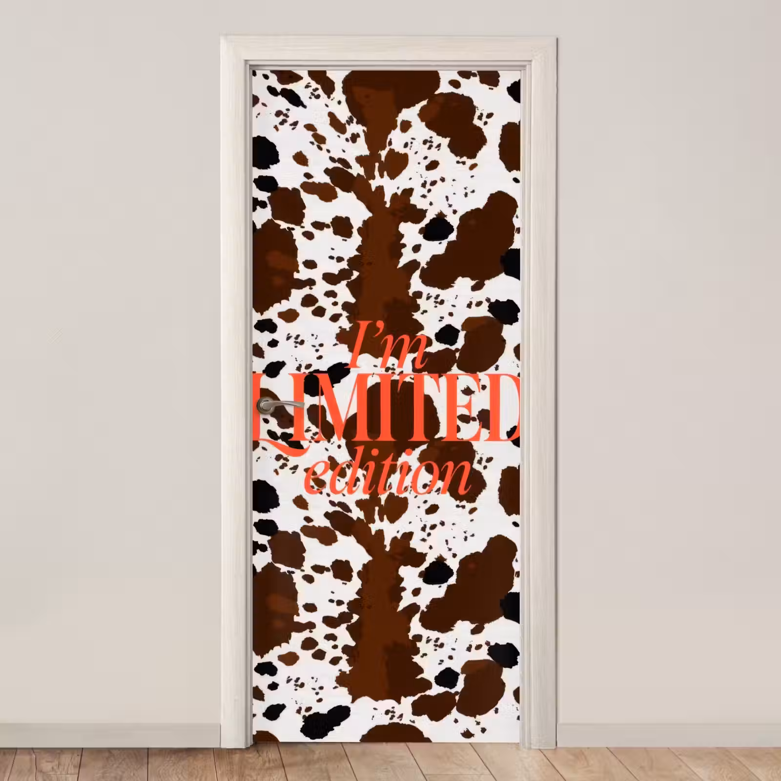 Deursticker - Koeienprint - Limited edition - Rood — 1