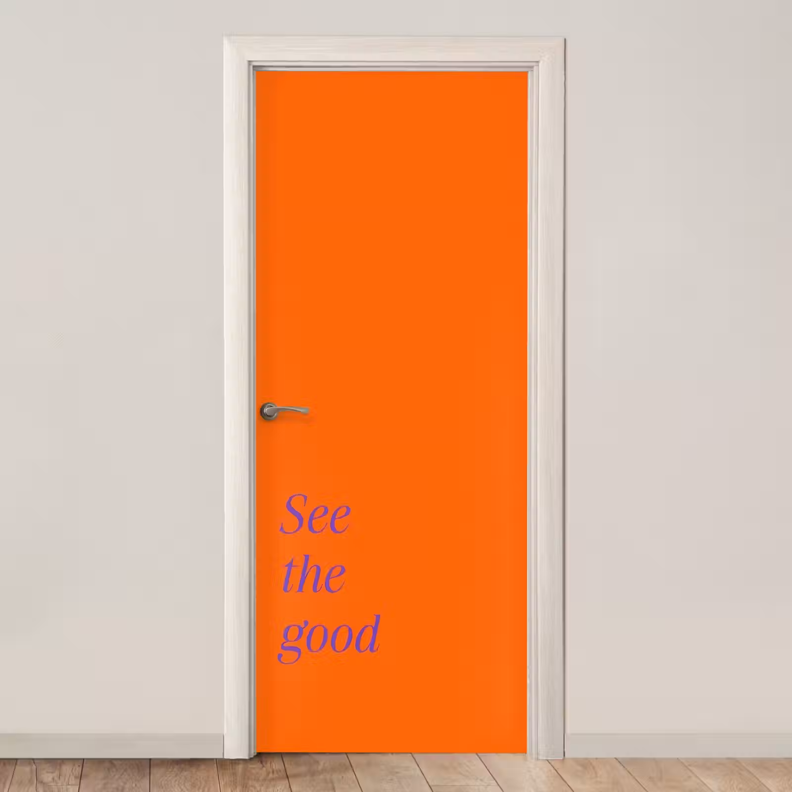 Deursticker - See te good - Paars - Oranje — 1