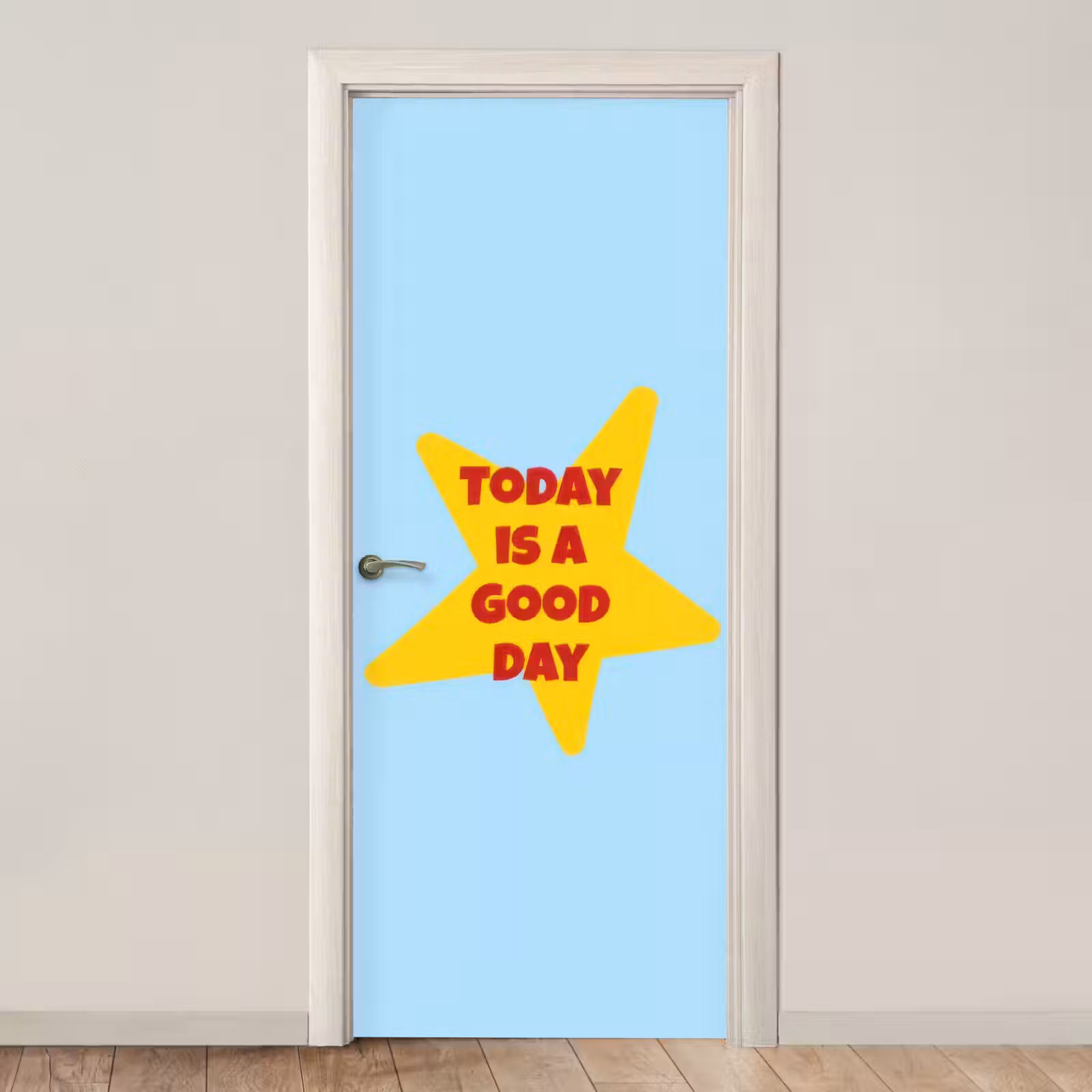 Deursticker - Ster - Today is a good day - Blauw — 1