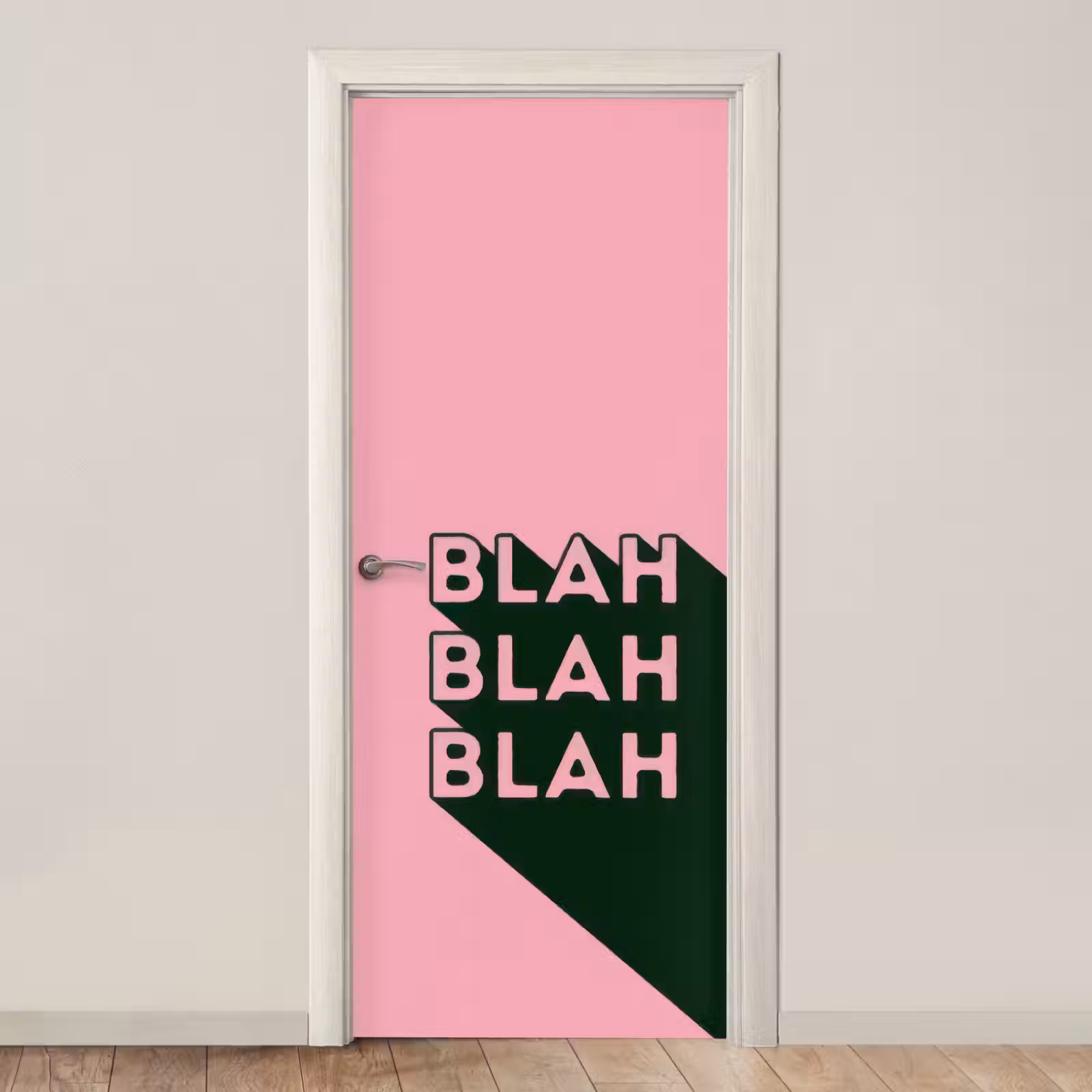 Deursticker - Tekst - Grafisch - Groen - Schaduw — 1