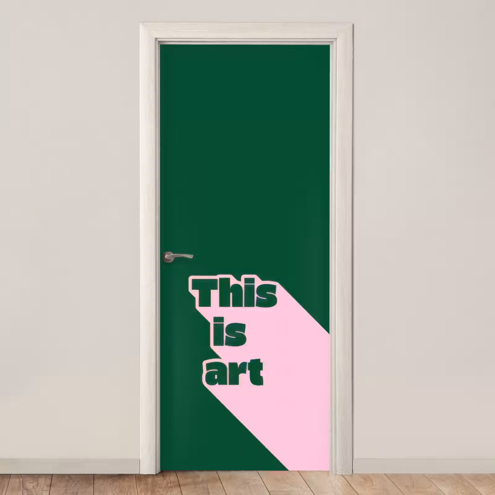 Deursticker - This is art - Schaduw - Roze — 1