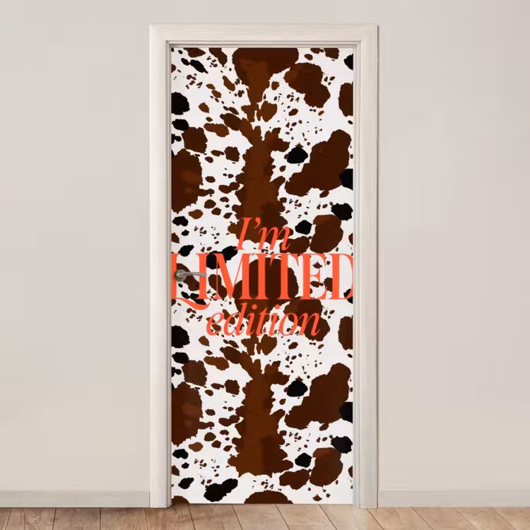 Deursticker - Koeienprint - Limited edition - Rood — 1