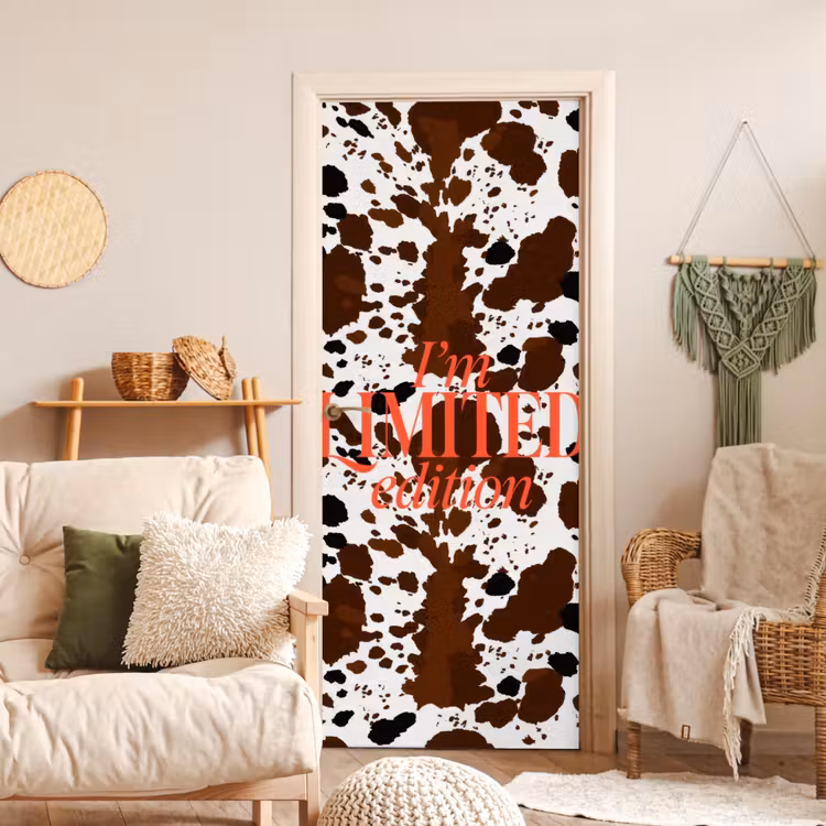 Deursticker - Koeienprint - Limited edition - Rood — 4