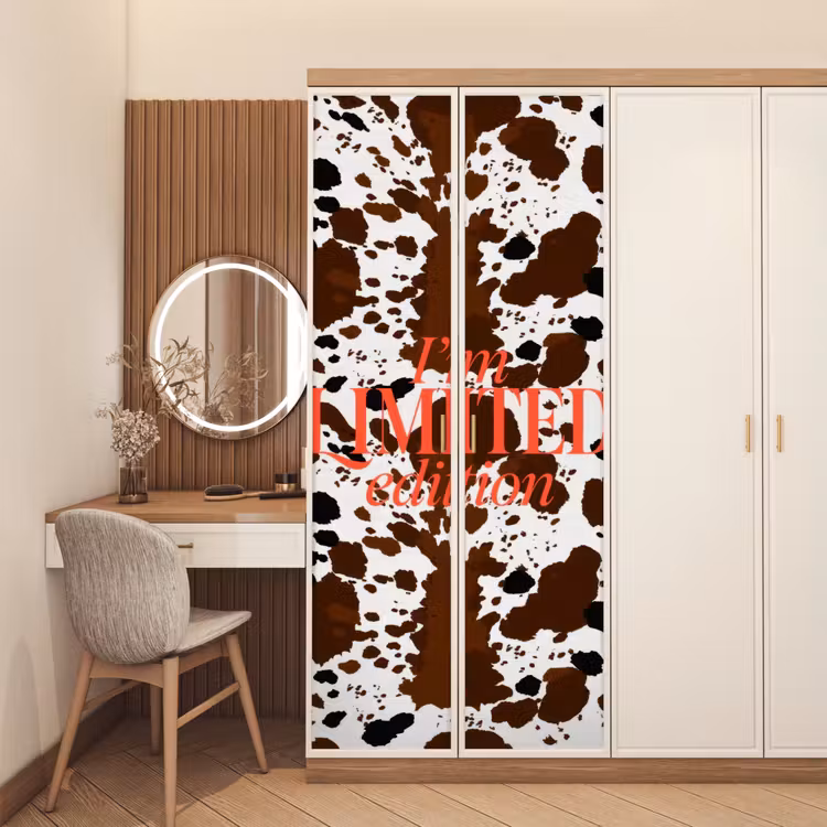Deursticker - Koeienprint - Limited edition - Rood — 5