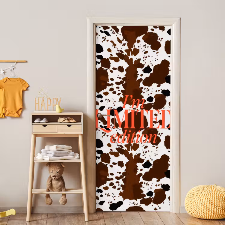 Deursticker - Koeienprint - Limited edition - Rood — 6