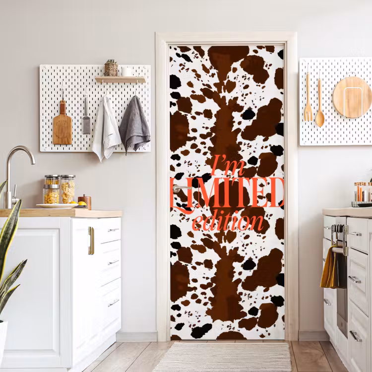 Deursticker - Koeienprint - Limited edition - Rood — 7