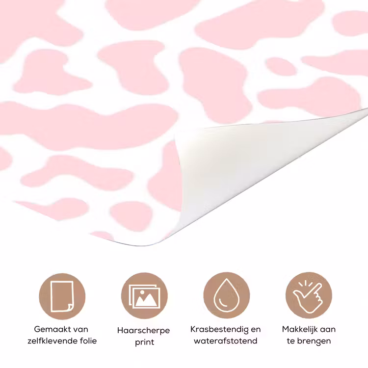 Deursticker - Koeienprint - Roze - Cowboy - Horse — 3