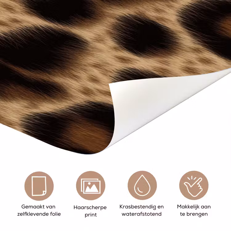 Deursticker - Luipaardprint - Bruin - Courage - Sierlijk — 3
