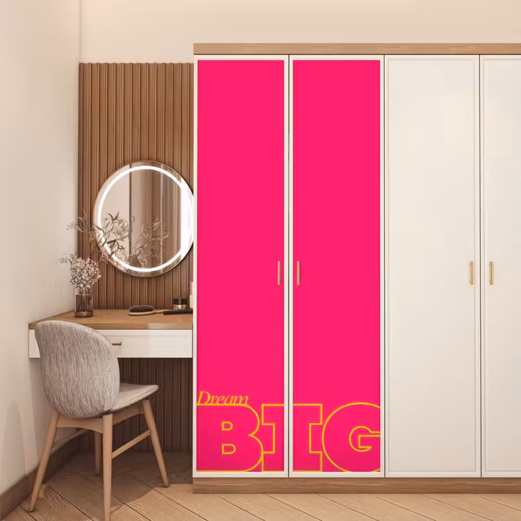 Deursticker - Minimalistisch - Roze - Dream big - Grafisch — 5