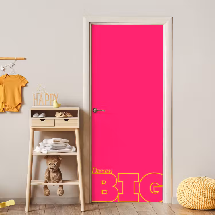 Deursticker - Minimalistisch - Roze - Dream big - Grafisch — 6