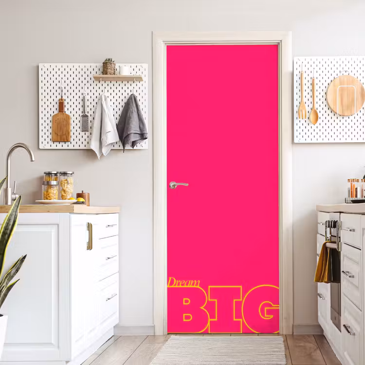 Deursticker - Minimalistisch - Roze - Dream big - Grafisch — 7