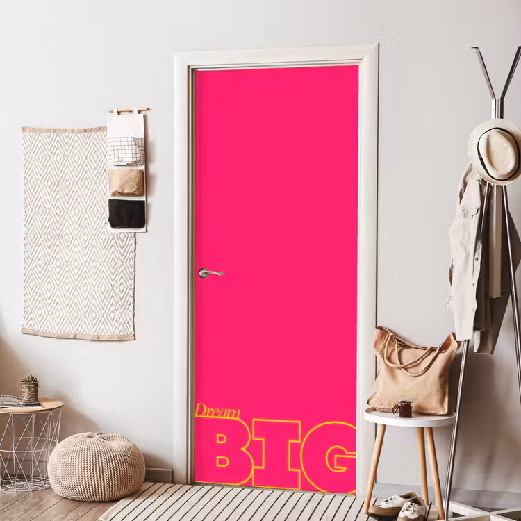 Deursticker - Minimalistisch - Roze - Dream big - Grafisch — 8