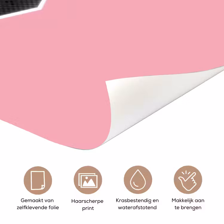 Deursticker - Mond - BLAH BLAH - Roze — 3