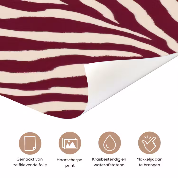 Deursticker - New era - Bordeaux - Zebraprint — 3